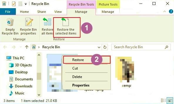 Cómo recuperar datos de la papelera de reciclaje
