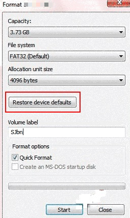 Explorador de Windows como herramienta de reparación de tarjetas SD