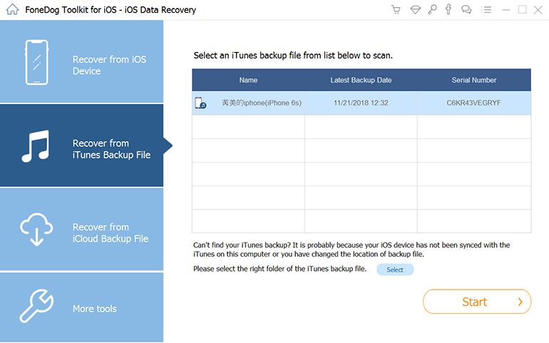 Recupere todos los archivos perdidos mediante el uso de su copia de seguridad de iTunes