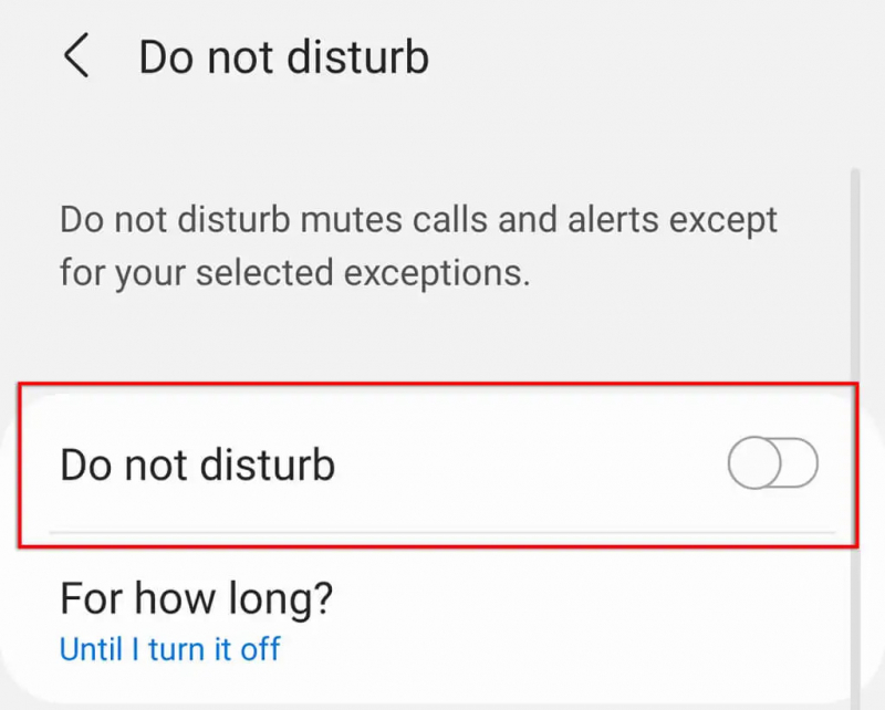 Arreglar el sonido de notificación de WhatsApp que no funciona: asegúrese de NO estar en "Modo No molestar"