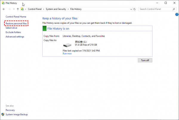 Recuperar archivos de Microsoft Project usando el historial de archivos de Windows