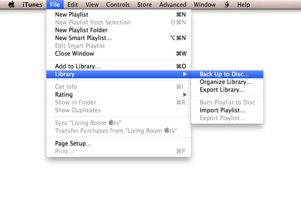 Transferir la biblioteca de iTunes a la nueva Mac mediante una función de copia de seguridad