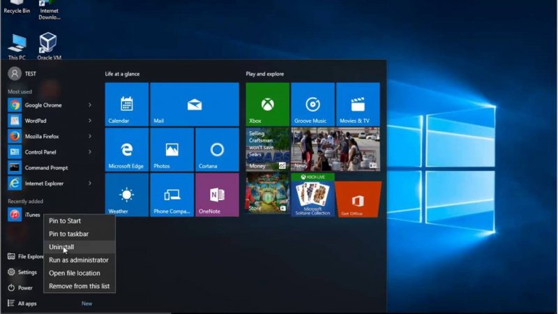 Cómo desinstalar iTunes en el Panel de control de Windows 10