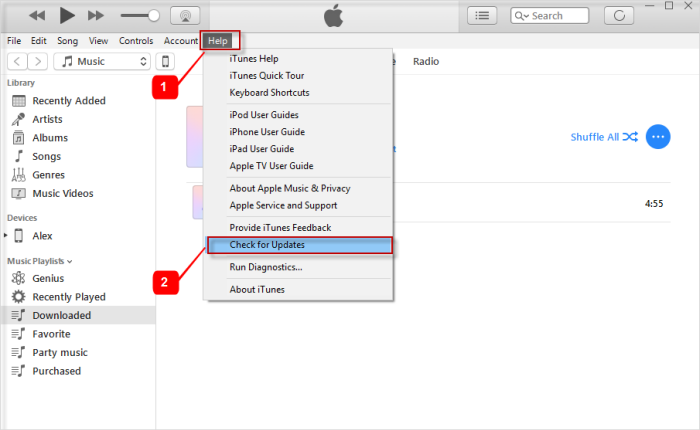 Actualizar iTunes para arreglar Agregar al dispositivo no funciona
