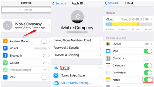 Cómo arreglar una carpeta de notas eliminadas recientemente en un problema de iPhone usando iCloud