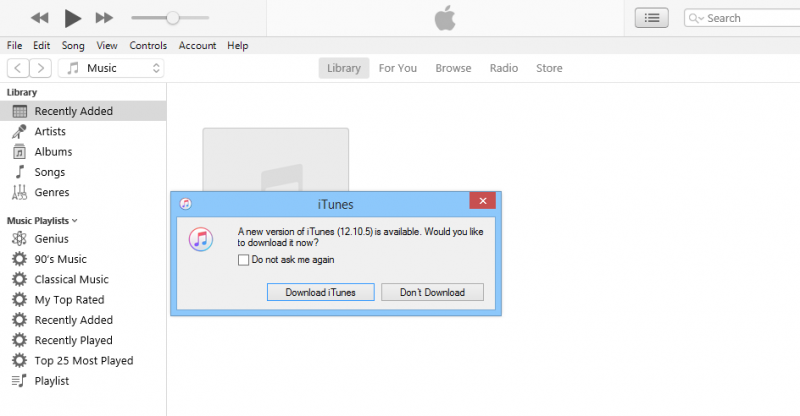 Instale la última versión de iTunes