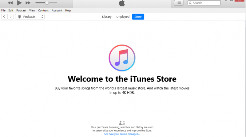 Vaya a iTunes Store para descargar podcasts