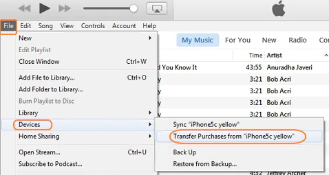 Use iTunes gratis para transferir MP3 desde el iPhone a la computadora