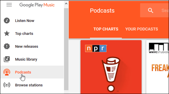 Uso de la aplicación Google Play Music para acceder a los podcasts de iTunes en Android