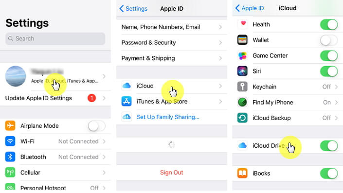 Recupere mensajes de texto eliminados en iPhone sin computadora con iCloud