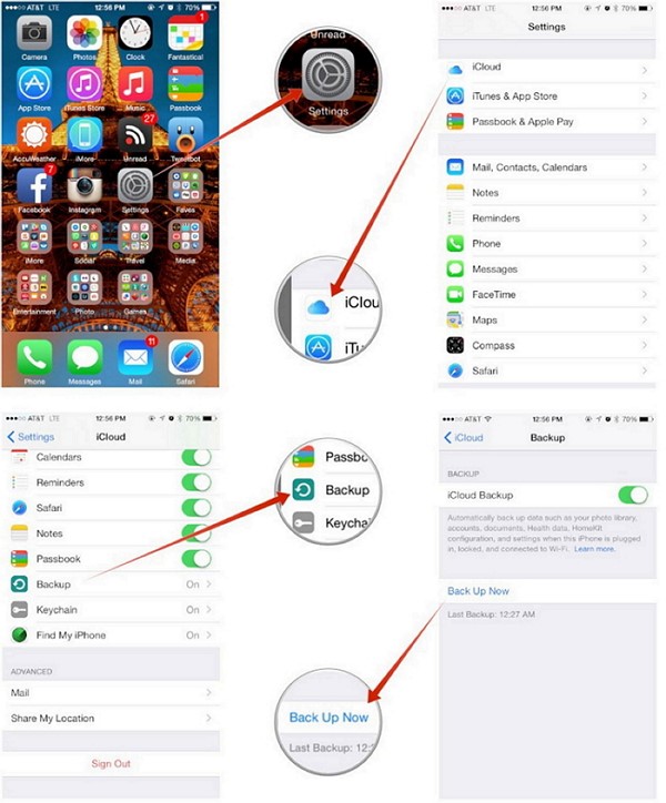 Haga una copia de seguridad manual de su dispositivo iOS en iCloud