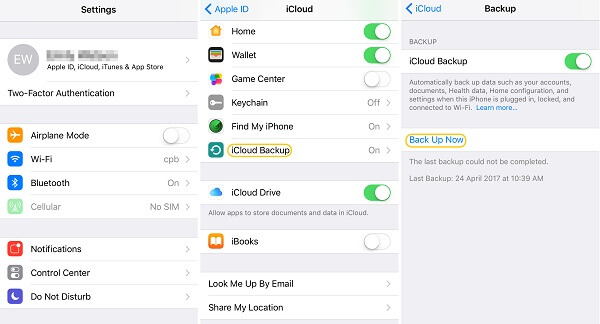 Copia de seguridad de mensajes de texto de iPhone usando su iCloud