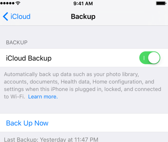 Guarde archivos multimedia de WhatsApp en iPhone usando iCloud Backup