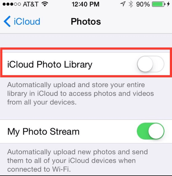 Resolver fotos desaparecidas del iPhone a través de la aplicación de configuración