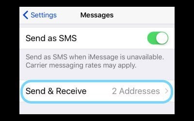 Restablecer la configuración de iMessage