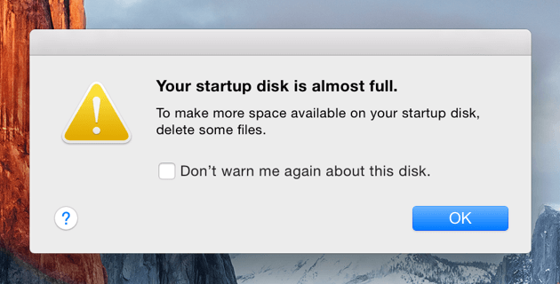 Startup Disk Full El Capitan