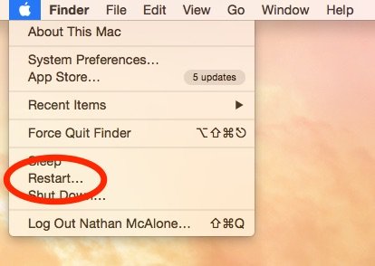 Reinicie su Mac cuando Loom no funcione
