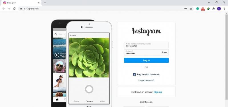 Vaya al sitio web de Instagram para borrar la caché de Instagram en Windows