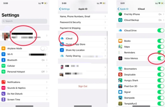 iCloud realiza una copia de seguridad de las notas en el iPhone