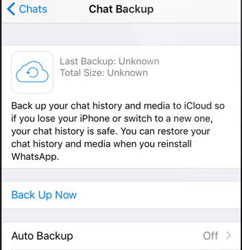 Extraer la configuración de copia de seguridad del chat de WhatsApp