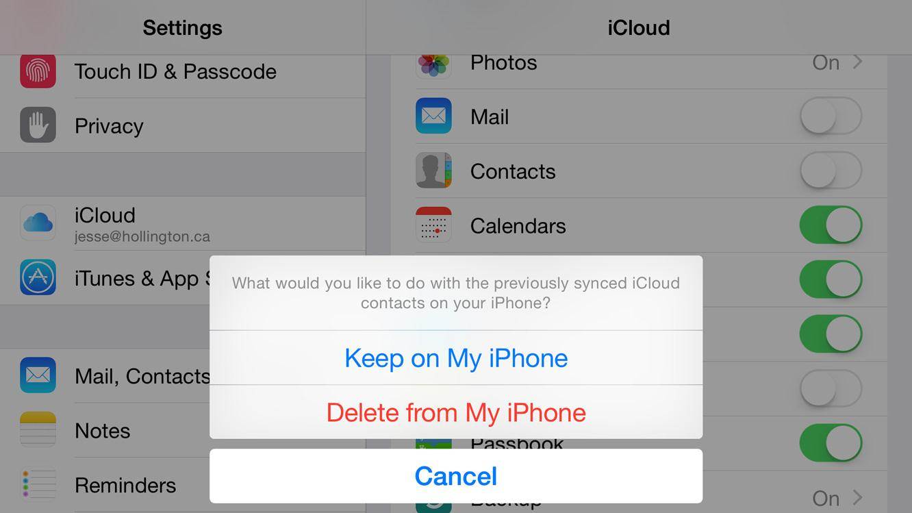 Eliminar contacto de Icloud