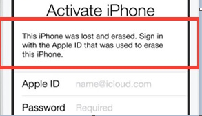 Introduzca la ID de Apple para borrar