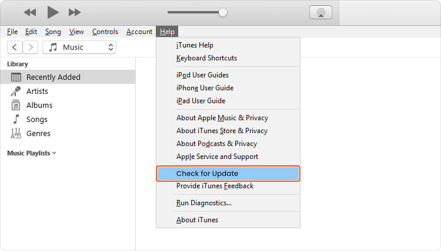 Actualizar iTunes para arreglar Reparar error de iTunes 3014
