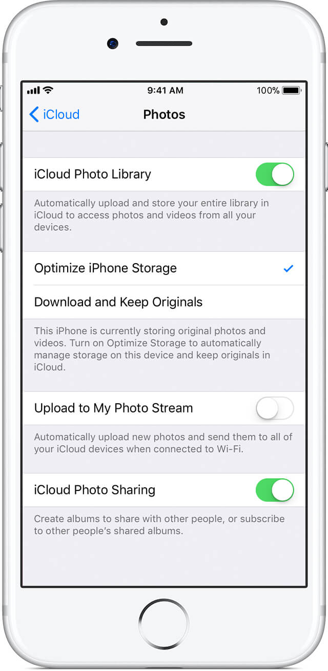 Encienda el dispositivo iCloud