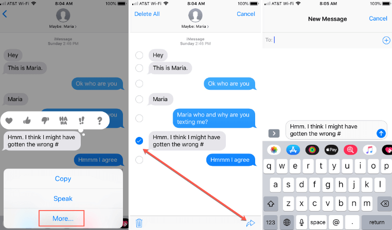 Exportar mensajes de iMessage desde iPhone