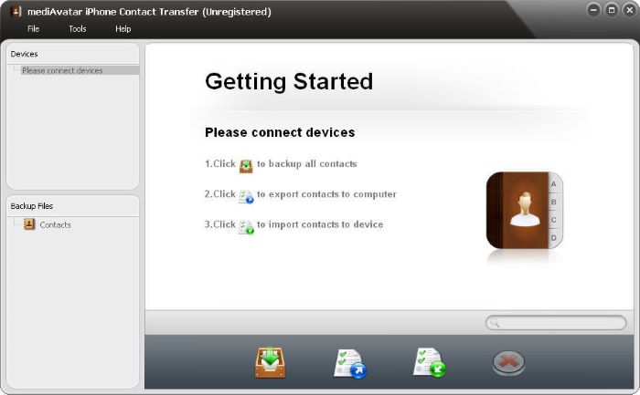 Transferencia de iPhone de MediaAvatar para contacto