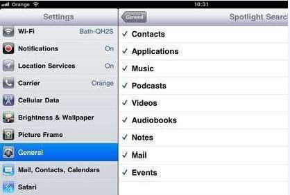 Use Spotlight Search para restaurar SMS eliminados en iPhone