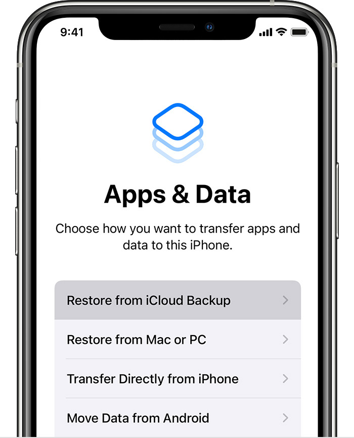 Restaure la copia de seguridad de iCloud para reparar las notas eliminadas del iPhone por sí mismo