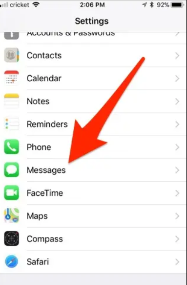 Verifique la configuración de su aplicación de mensajes