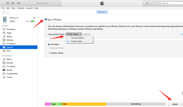 Transfiere HEIC desde iPhone X usando iTunes