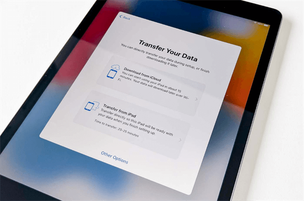 Transfiera datos de iPad a iPad mediante el inicio rápido