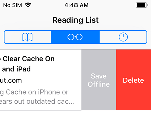 Cómo borrar la lista de lectura en iPhone