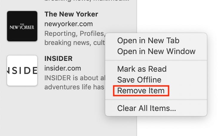 Cómo borrar la lista de lectura usando un dispositivo macOS