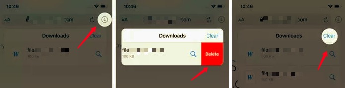 Eliminar descargas en iPhone desde Safari