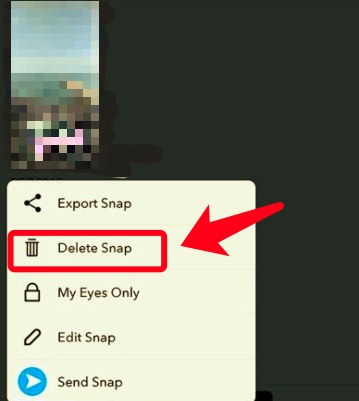 Eliminar una imagen de Snapchat de los recuerdos