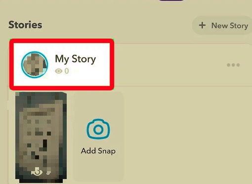Eliminar una imagen de Snapchat de una historia