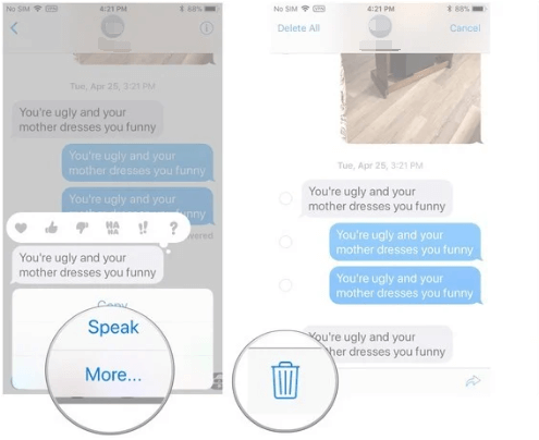 Eliminar textos específicos en iOS