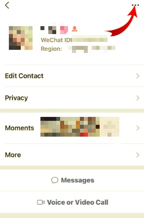 Eliminar manualmente el contacto de WeChat