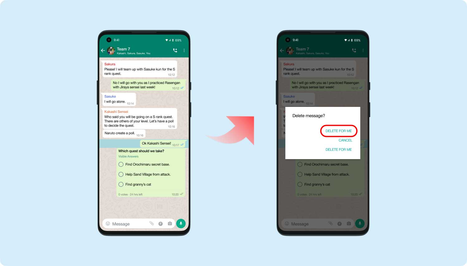 Eliminar mensajes de WhatsApp tanto para Android como para iPhone