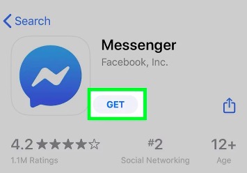 Instalar Messenger a través de App Store