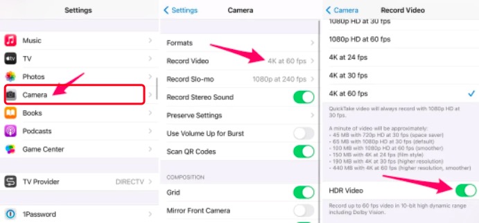 Mantener la versión HDR de las fotos para reparar el iPhone dice que no tengo ningún problema de almacenamiento