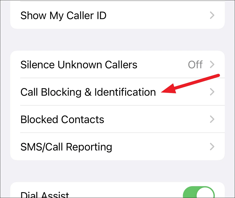 Desactive el filtrado y bloqueo de llamadas para solucionar que el iPhone no muestre las llamadas recientes