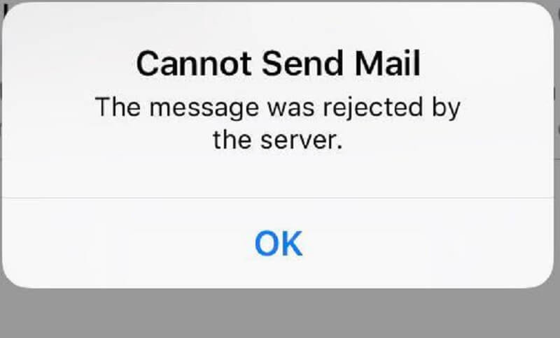 No se puede enviar correo