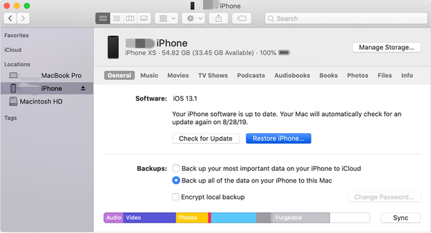 Transferir contactos de iPhone a Gmail usando iTunes