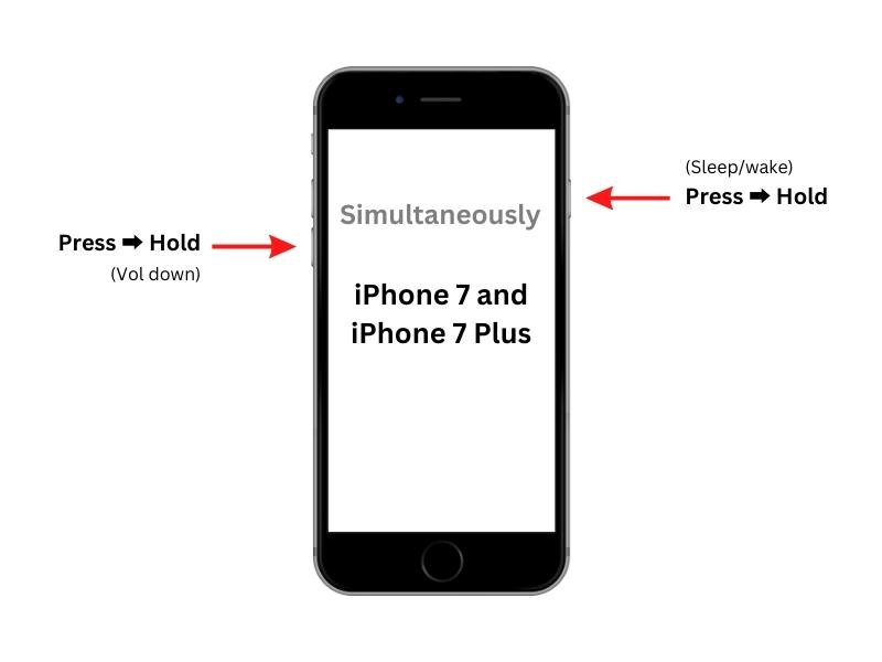 Forzar el reinicio del iPhone 7 para arreglar las notas del iPhone que no se sincronizan