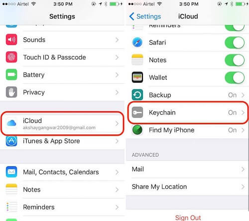 Llavero Icloud